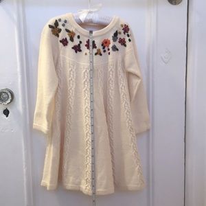 Hanna Andersson Cable Knit Ecru dress